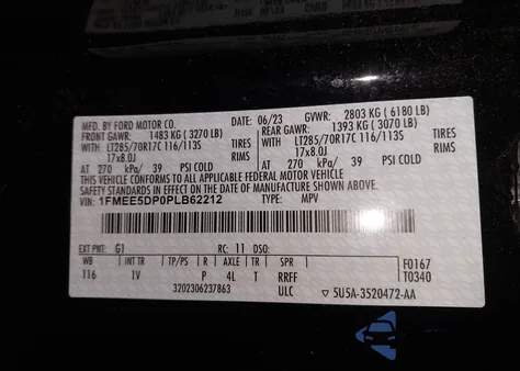 2023 Ford Bronco Badlands z USA, uszkodzony, nr VIN 1FMEE5DP0PLB62212